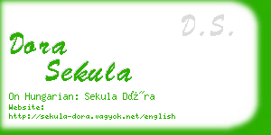 dora sekula business card